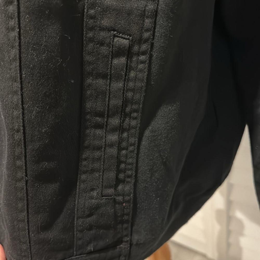 Belle by Kim Gravel NWOT Jacket in a combination of black denim/ Cotton Sleeves. - Picture 5 of 9